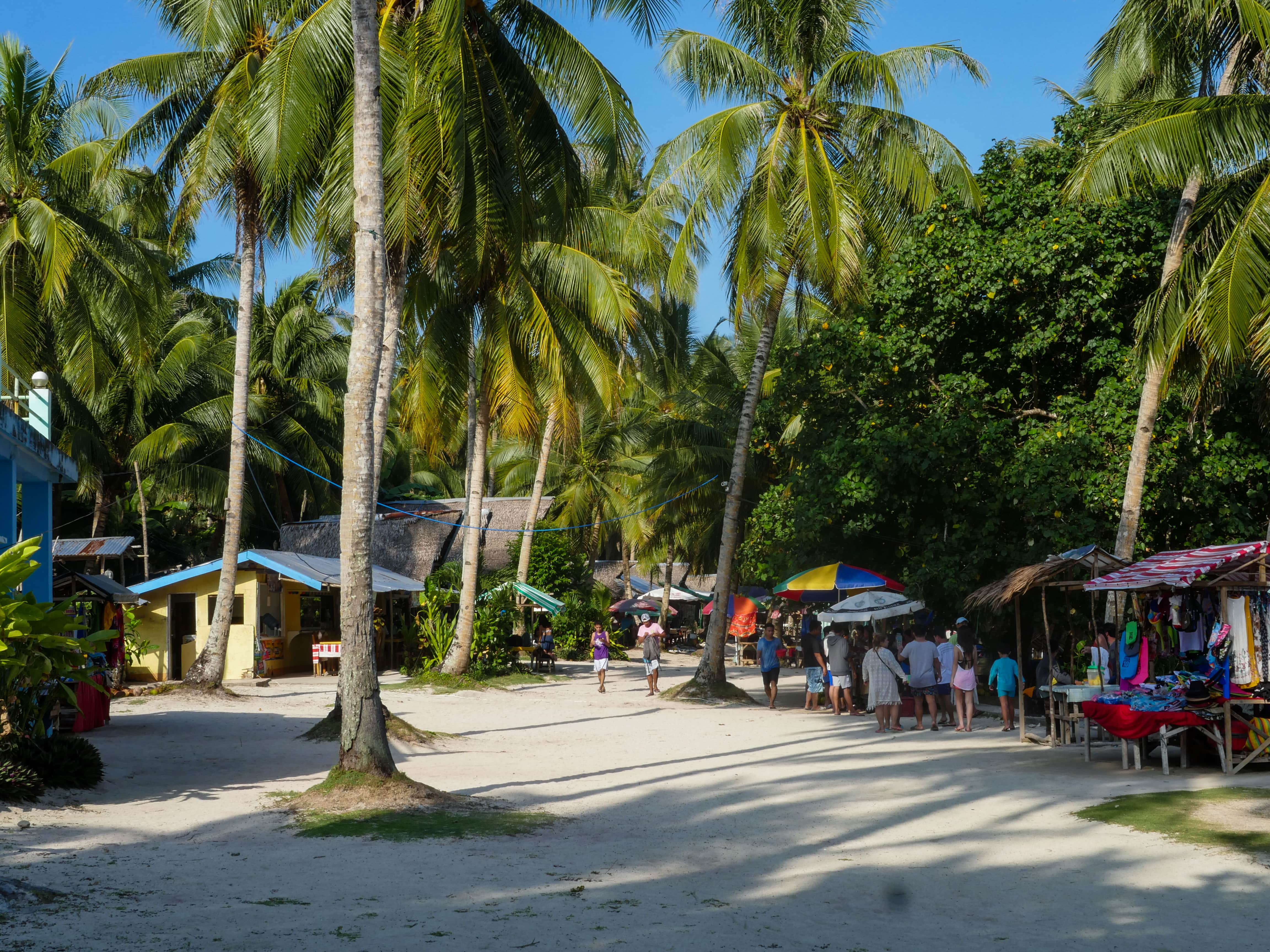 stalls and vendors at magpupungko beach and rock pools in siargao